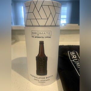 Brumate Hopsulator coozie for bottle or can, black leopard, brand new!